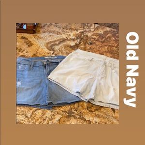 Set of two old navy boyfriend shorts size 8